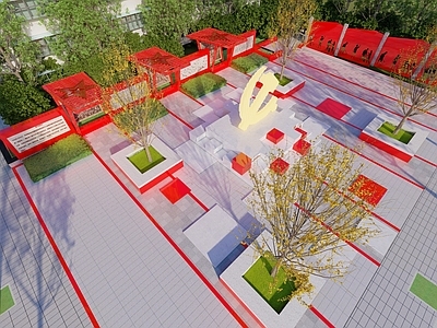 现代红色文化广场 文化景墙 红色文化教育基地 党政雕塑 文化宣传导视牌