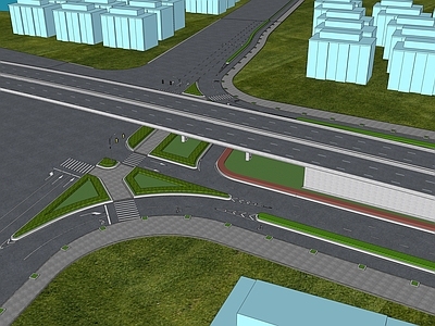 现代道路 立交桥 高速公路 交叉路口 快速路