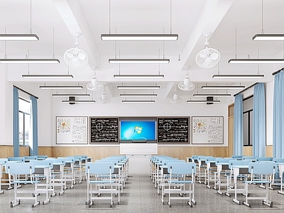 现代学校教室 多媒体教室