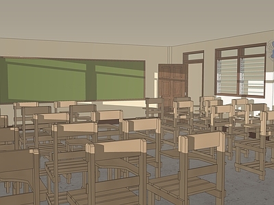 现代学校教室