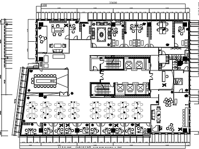 现代简约办公空间  施工图