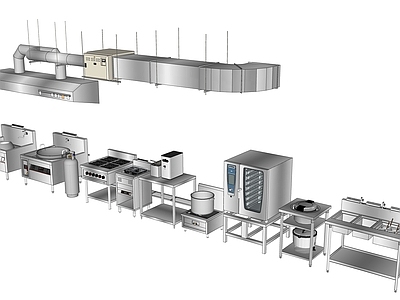 商用厨房设备 排烟机 鲁菜灶 粤菜灶 煲仔炉 蒸柜 汤锅