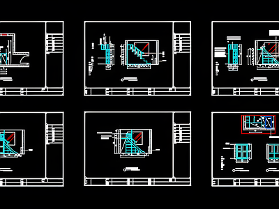 实木定制高低床CAD 施工图