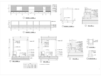 特色方通廊架详图 施工图