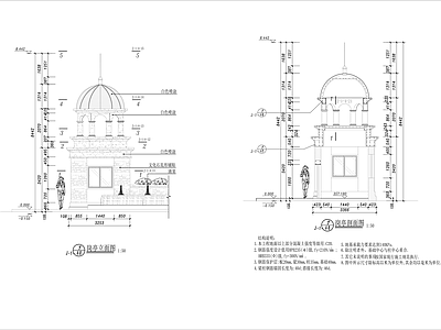 欧式休息亭 施工图