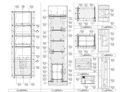 装饰柜平立剖节点 施工图 柜类 家具节点详图