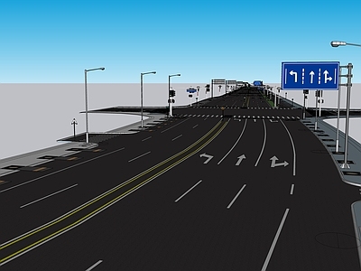 现代道路 道路标识