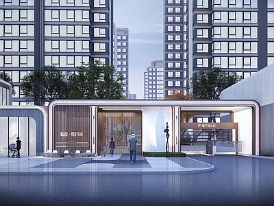 现代小区入口大门