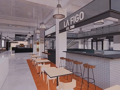 现代超市 菜场 集市 休闲餐饮
