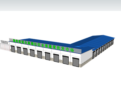 工业公共建筑 乡镇农贸市场简易板房铁皮房