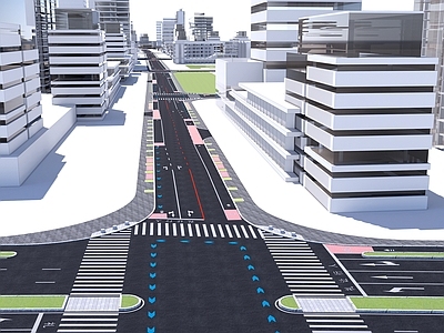 现代道路 周边 排水 街道