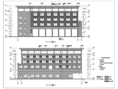 现代消防队建筑 施工图
