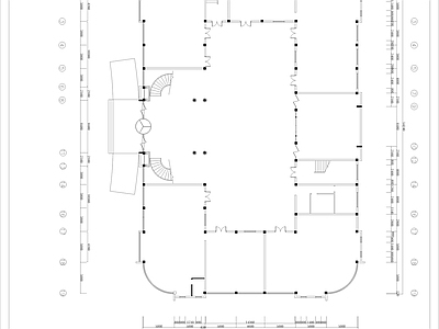 2100平大型办公空间设计图 施工图