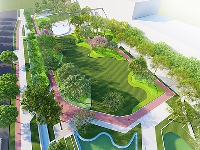 现代街心公园 社区公园