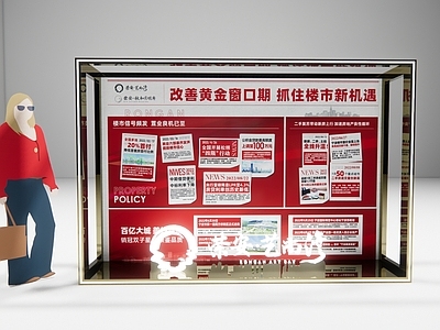现代商业地产展架