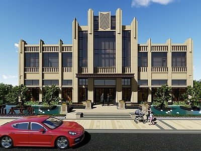 现代售楼处建筑