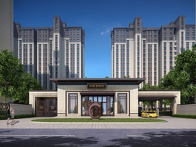 新中式小区 小区入口