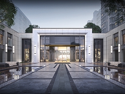 现代小区大门 小区入口