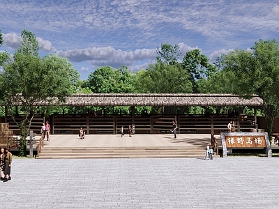 现代马场公园景观 美丽乡村农场 马场 马厩 亲子动物农场 饲养牧场