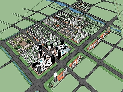 现代城市简模