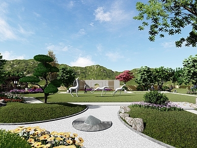 现代屋顶花园景观