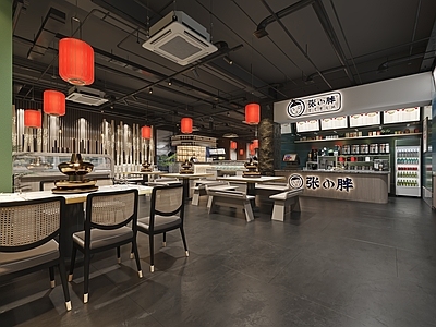 中式火锅店 收银台