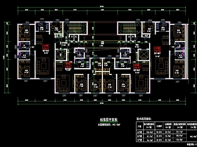 现代住宅楼建筑平面图