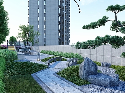 新中式小区屋顶花园