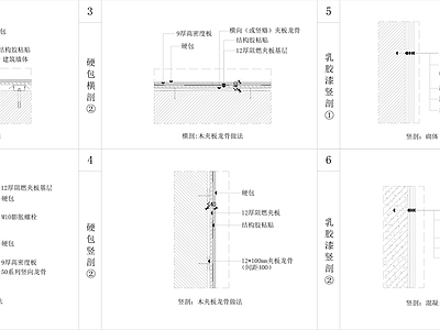 最新通用墙面CAD节点大样图 施工图 墙面通用节点