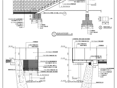 栈道标准段 施工图 景观小品
