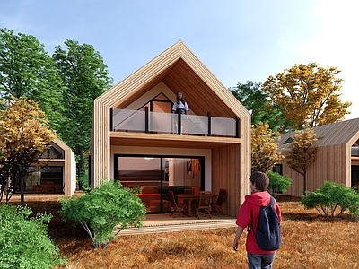 现代木屋 森林小屋 民宿 乡村营地