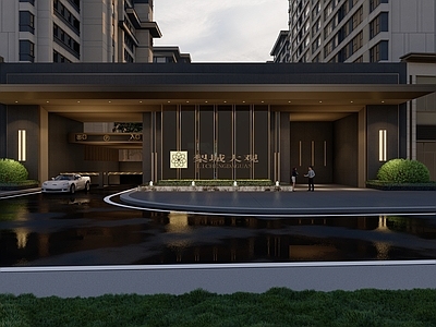 现代小区大门入口