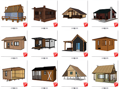 现代木屋 乡村营地 森林小屋 树屋