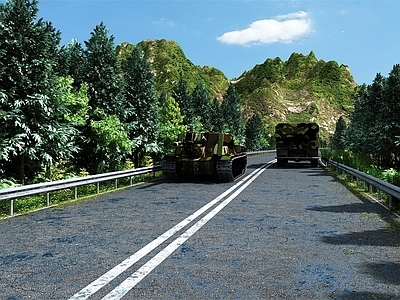 现代公路 路面
