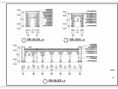 欧式简约廊架 施工图