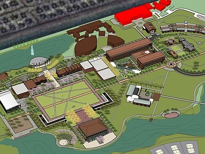 现代风格学校 华润大学校园景观