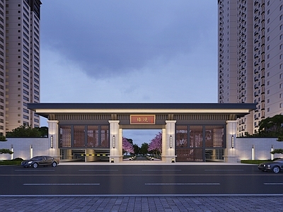 新中式小区 入口 小区入口