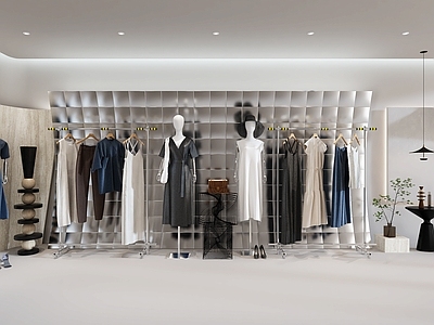 现代服装店 直播打卡
