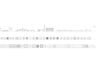 地面水刀石材拼花 图库