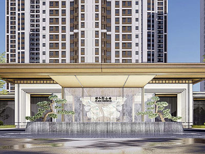 现代小区大门