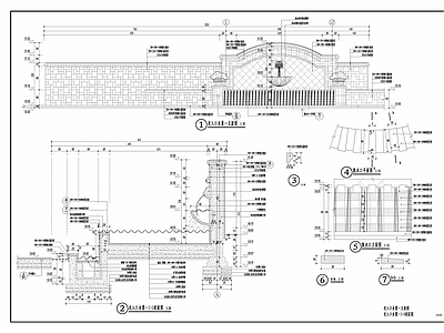 欧式跌水水景 施工图