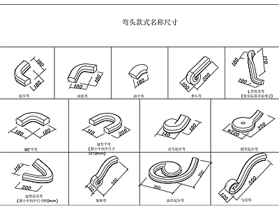 楼梯扶手柱头CAD 图库 通用