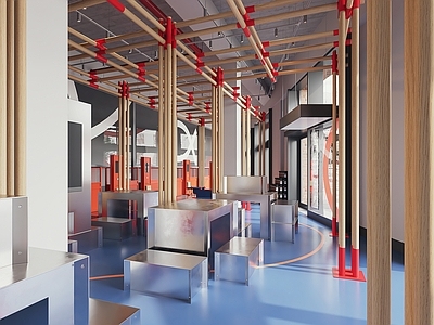 【3D悬赏模型】Storeage设计工业风格零售店