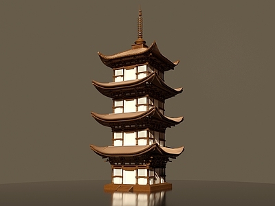 中式古建塔楼