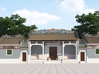 中式寺庙建筑