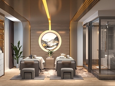 现代美容spa店包间