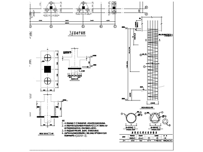 现代承台灌注桩大样 施工图