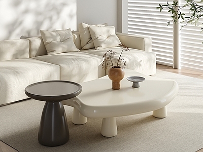 现代茶几 饰品 摆件 子母形 异形茶几