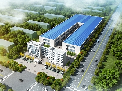 现代工业厂房 物流园 办公楼