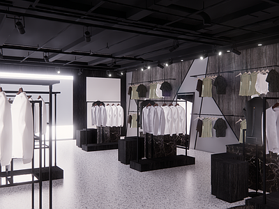现代服装箱包店